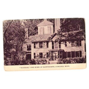 Antique Wayside Home Of Hawthorne Concord Mass Postcard Published Mrs G N Tanner